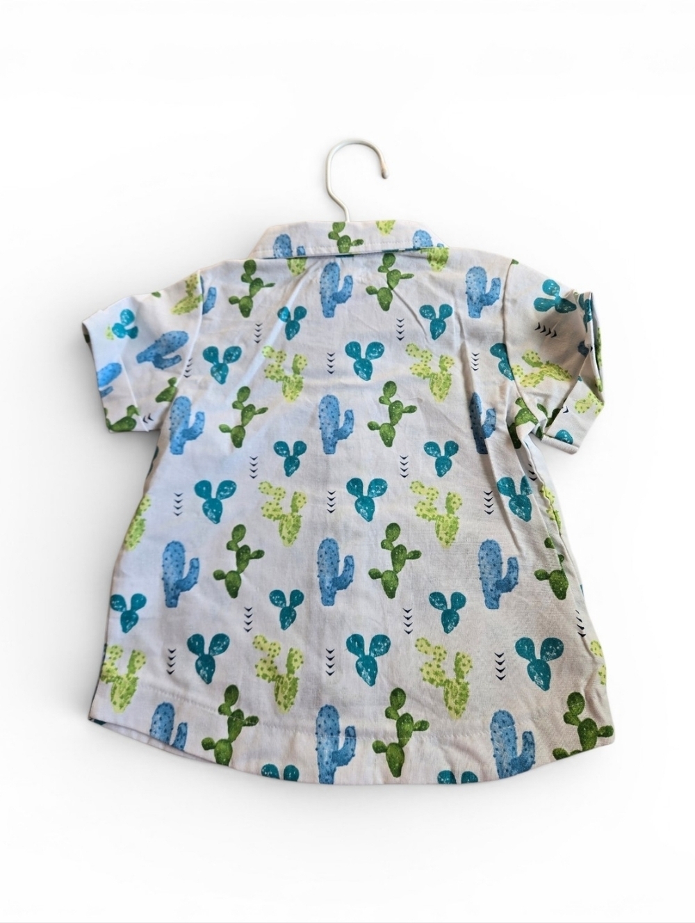 Mud Pie Baby Boys 12-18 Mo Cactus Resort Print Button Front Shirt Cotton - Picture 2 of 10